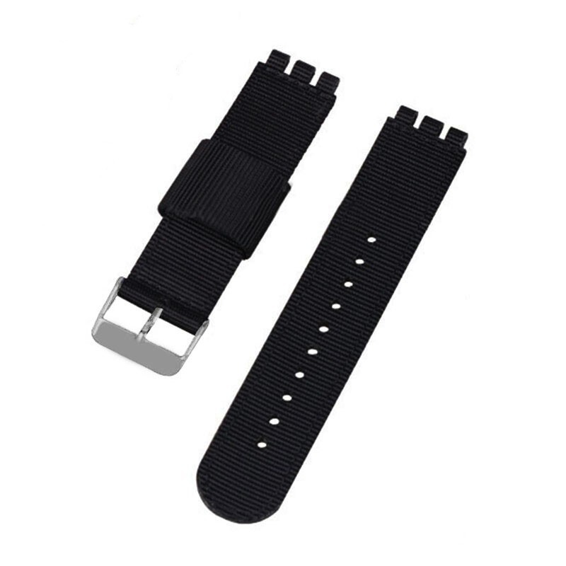 For Swatch Nylon Canvas Watch Band Strap High Quality Sport Wristband 17/19/20mm