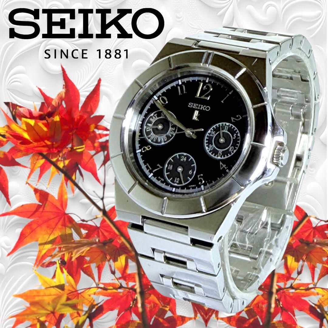 Seiko Lukia Quartz Watch Triple Calendar 3 Hand 34mm wrist 16cm/6.3in