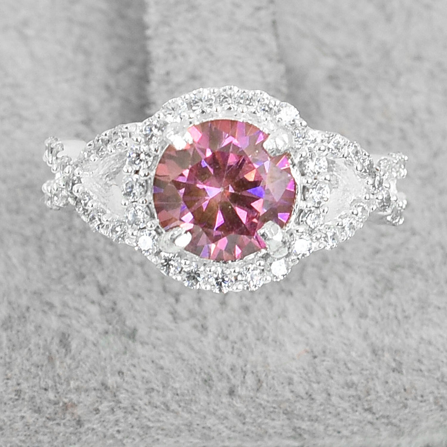 Certified 1.65Ct Pink Diamond Solitaire Ring !Tariff Free