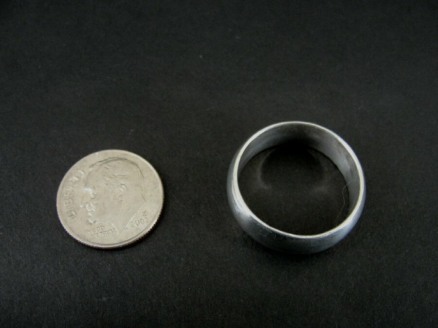 Ring Silver Band Smooth Texture Sleek Sterling 925 Size 8 1/2 wider Band Ring