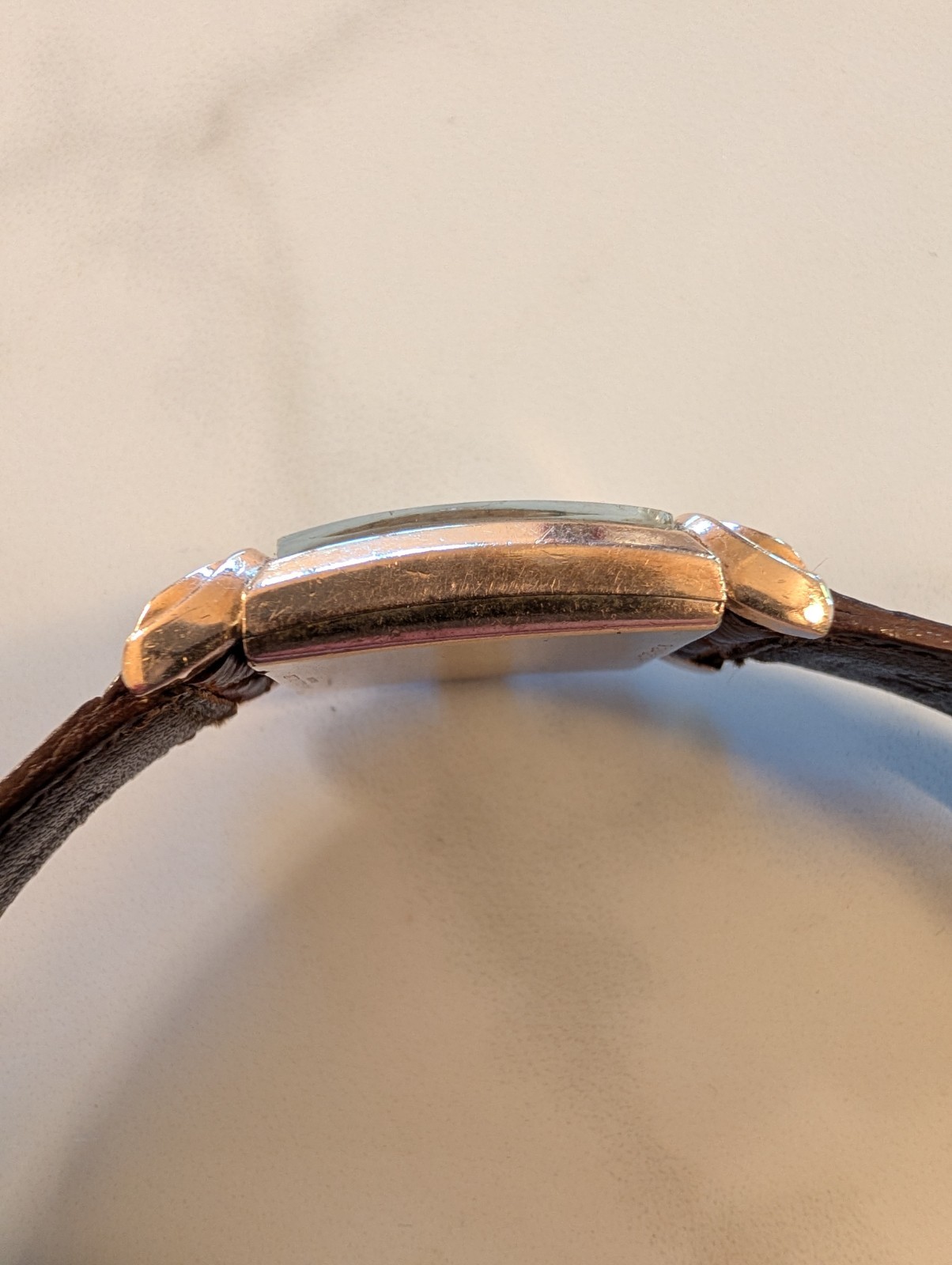 Bulova Squadron B 14k GF Men’s Manual Wind Running Tropical Dial on Crocodile