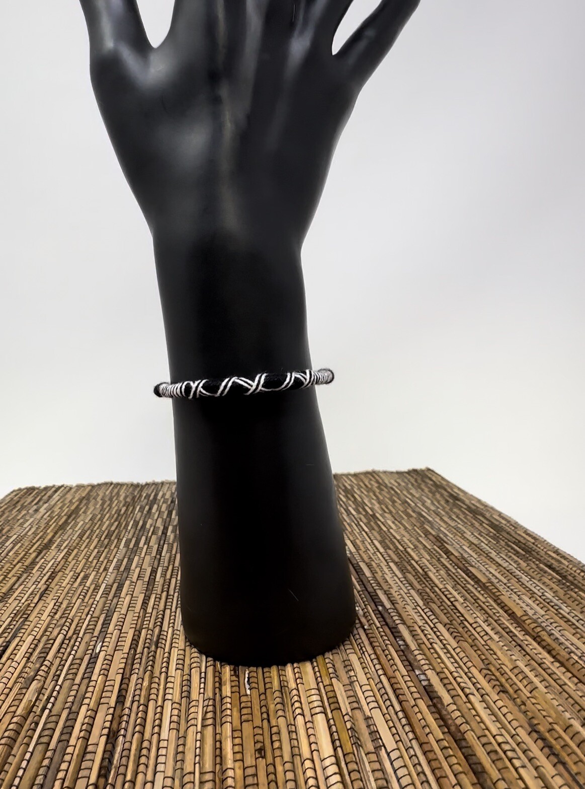 Handmade Adjustable Braided Bracelet – Black White & Multicolor Unisex Gift