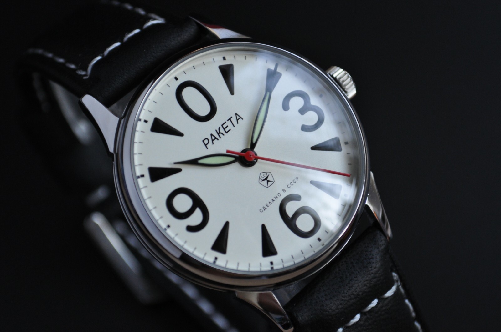 NEW Nos RAKETA Vintage Watch Special 1970 BIG Zero Rare DIAL Cal:2609 Exellent R