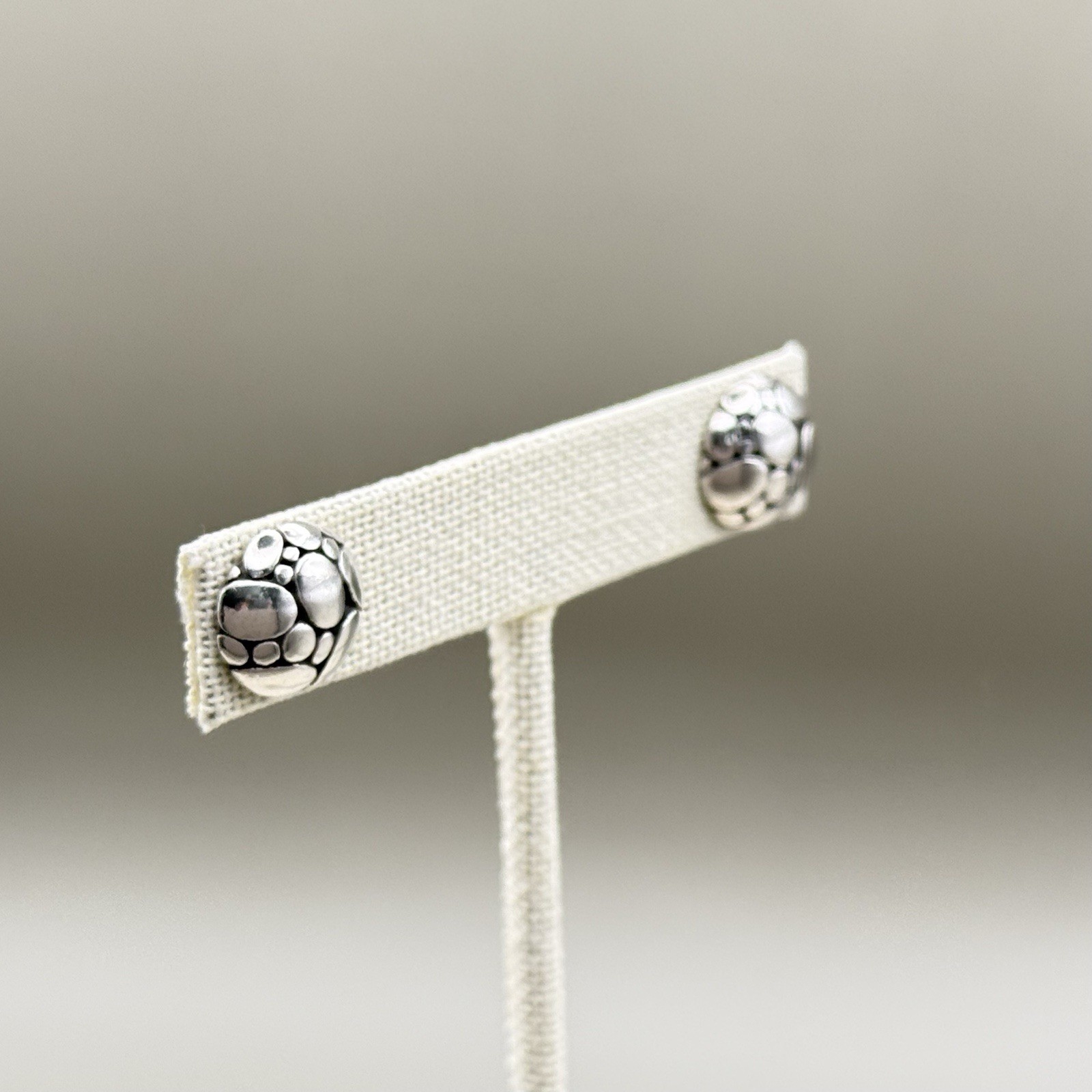 John Hardy Kali Sterling Silver 925 Domed Stud Earrings