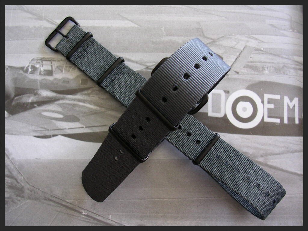 NATO® strap G10 British Admiralty Grey PVD military watchband RAF Bond IW SUISSE