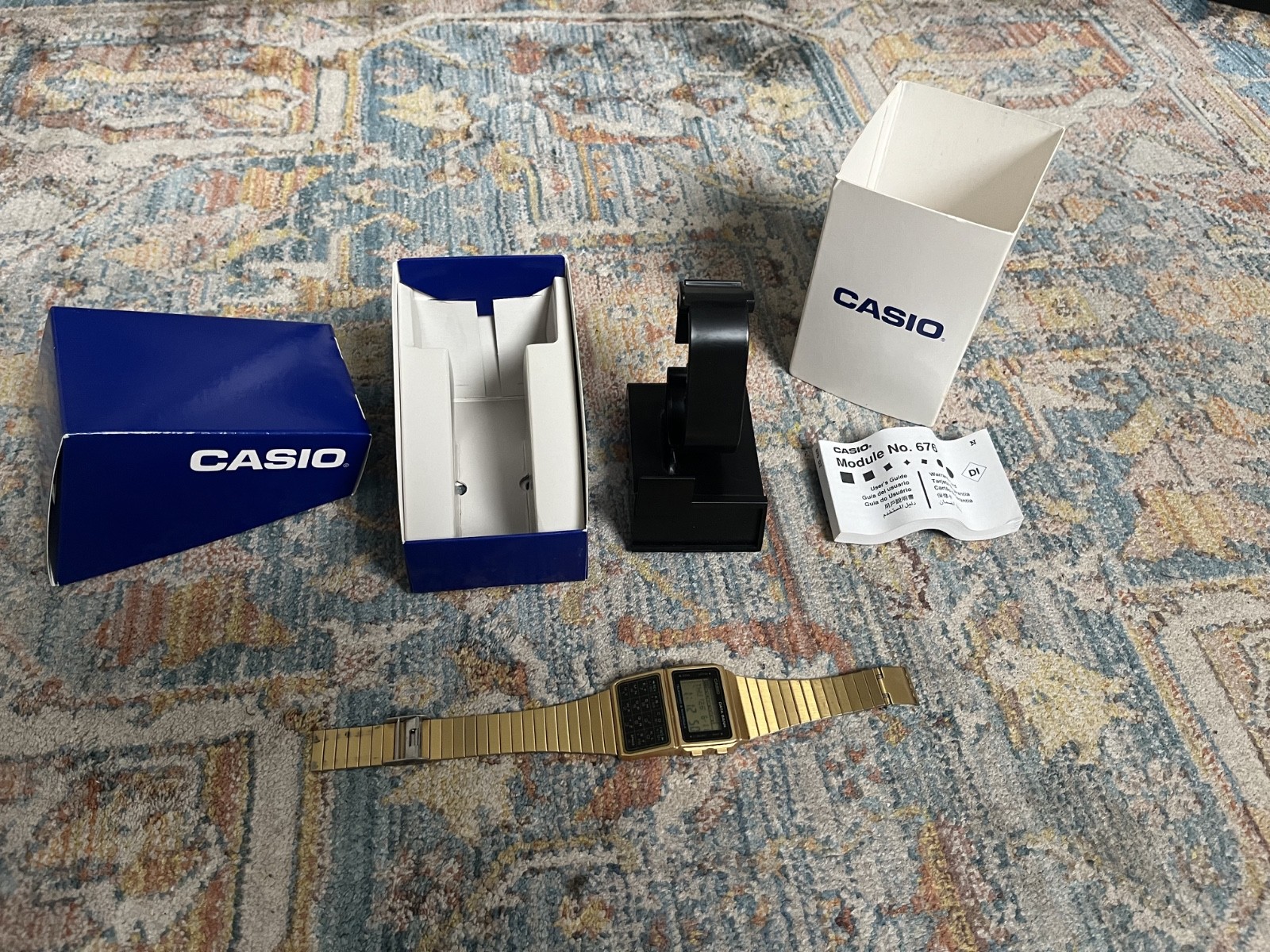 Casio DBC-610 Databank Vintage Calculator Watch Module 676 Box Tested Working