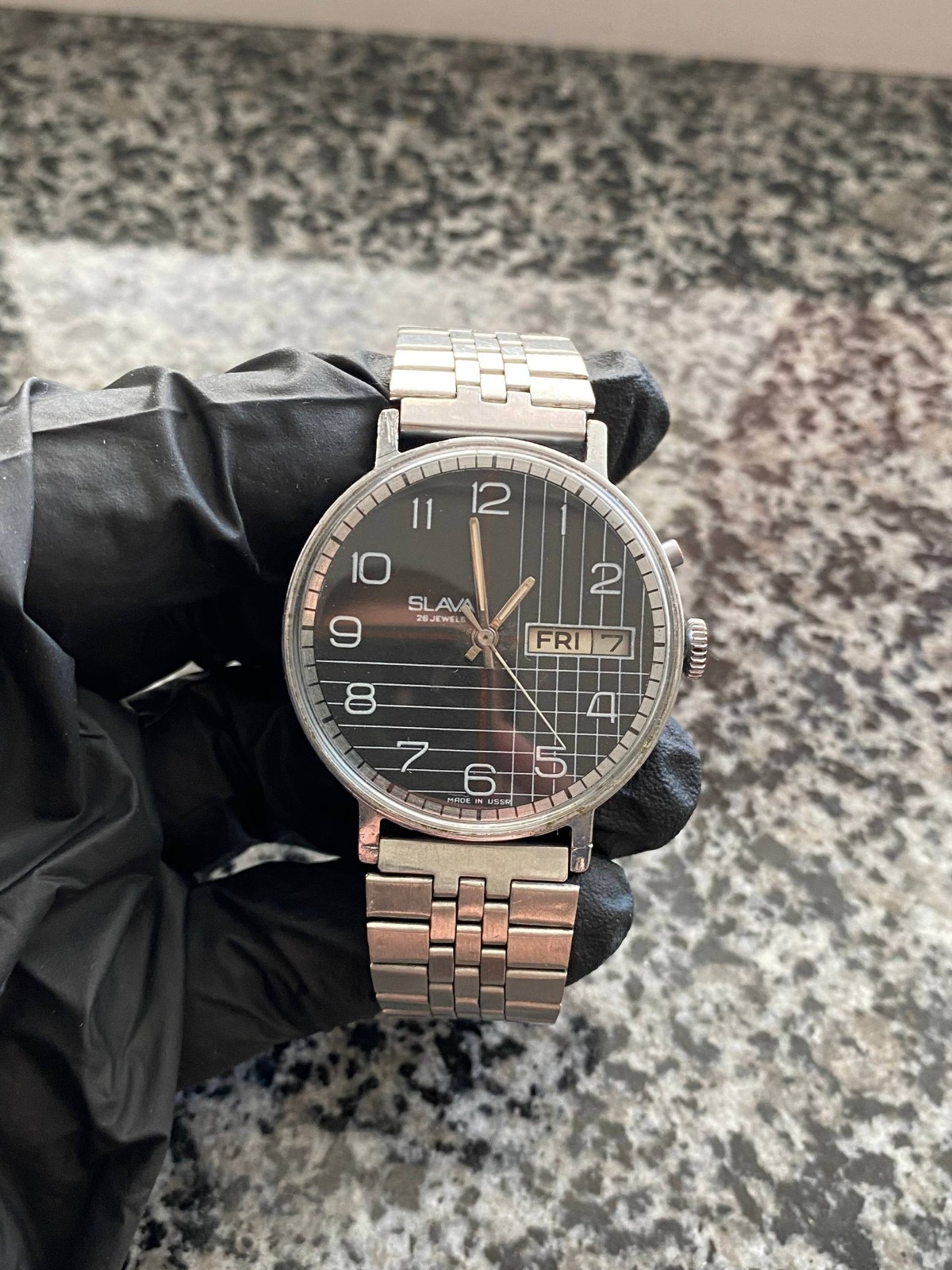 Vintage Slava Watch Soviet mechanical Original Wristwach 26 jewels Rare