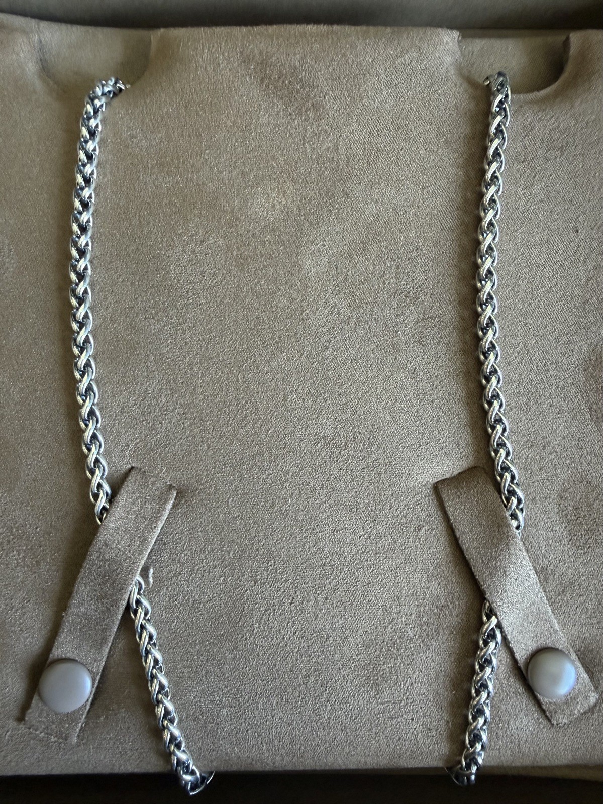 David Yurman Wheat Chain Necklace in Sterling Silver – 4mm – 22″ – FREE SHIP