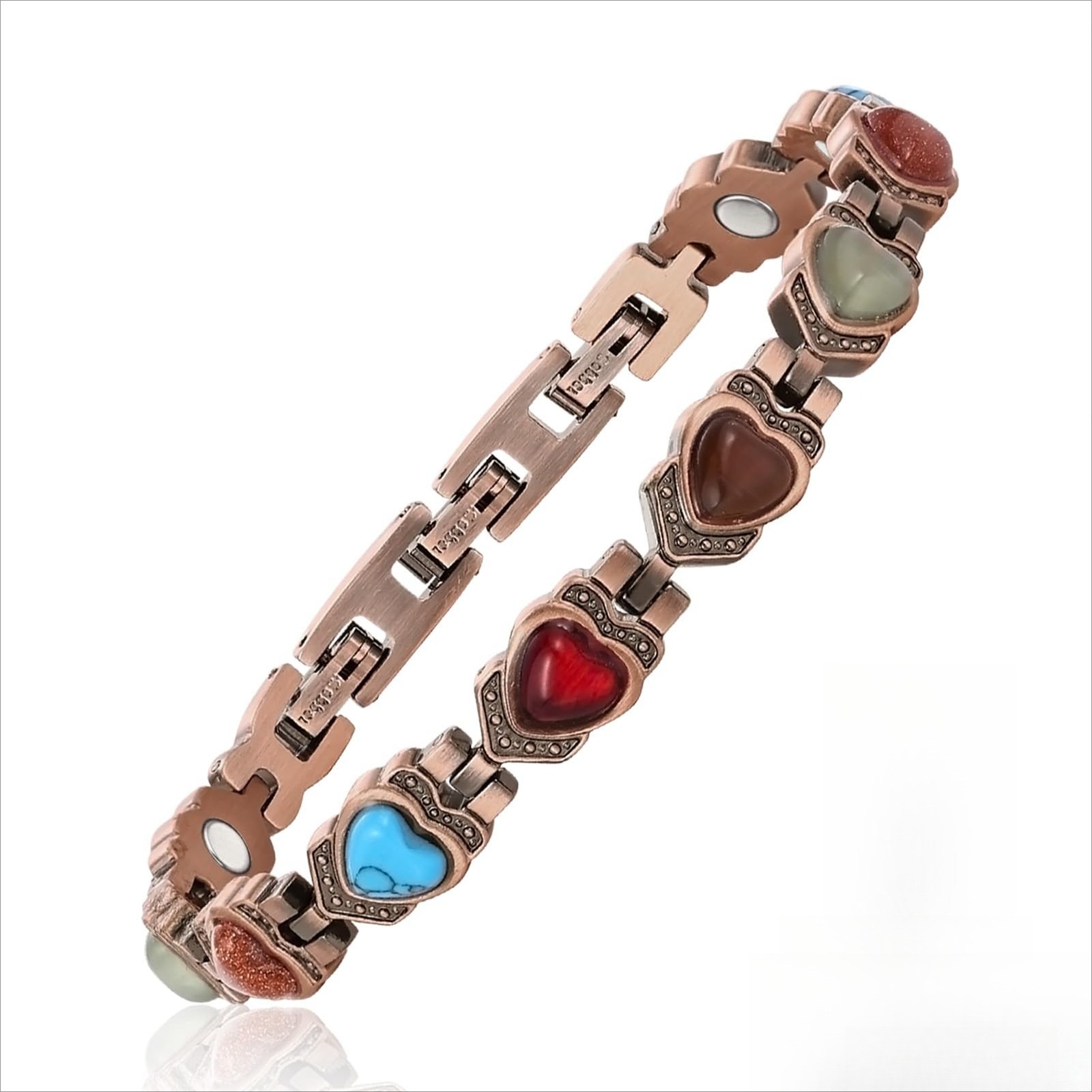 Strong Magnetic Therapy Copper Bracelet for Men Adjustable Arthritis Pain Relief