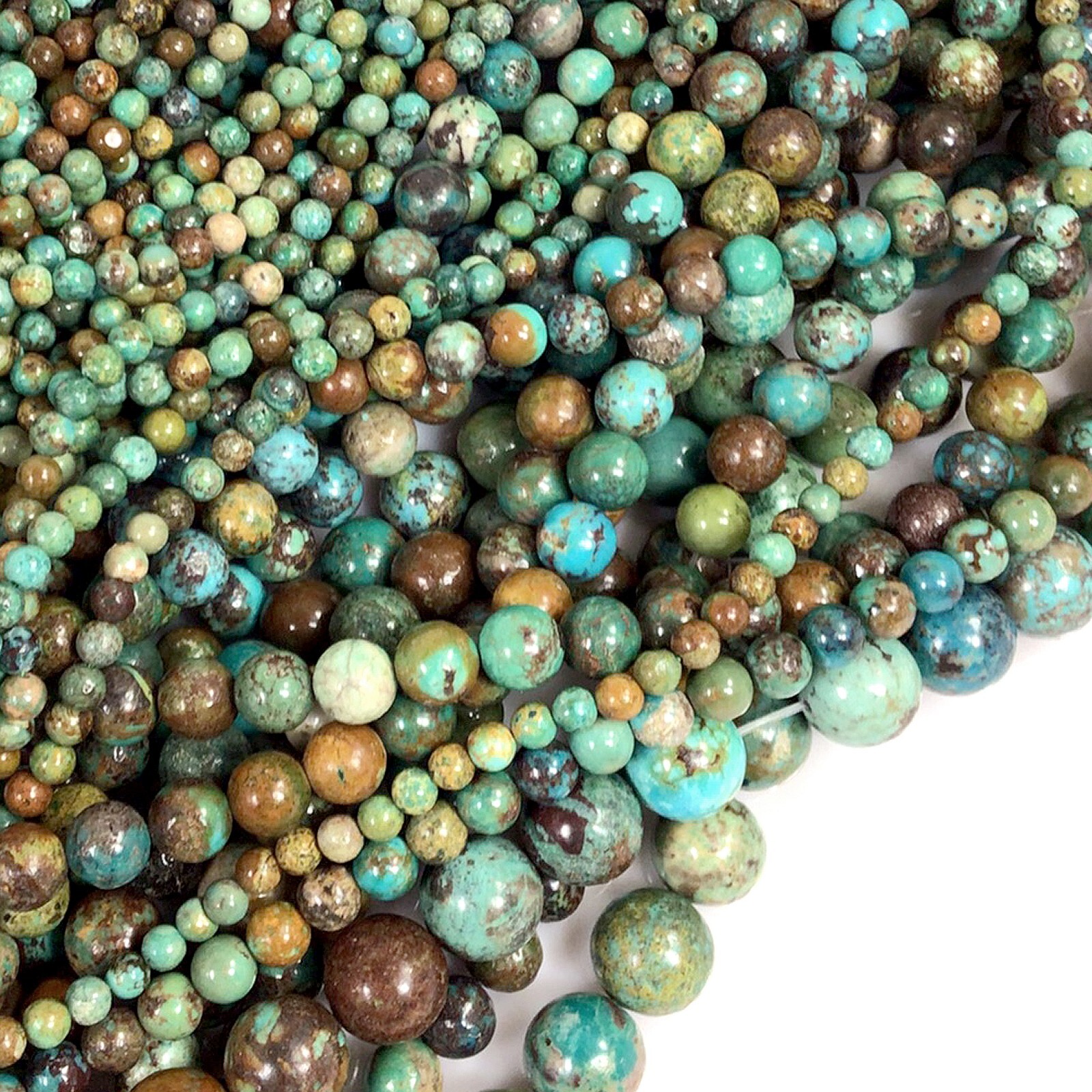 Grade AAA Natural Turquoise Round Loose Bead 15″ strand 4mm 6mm 8mm 10mm 12mm