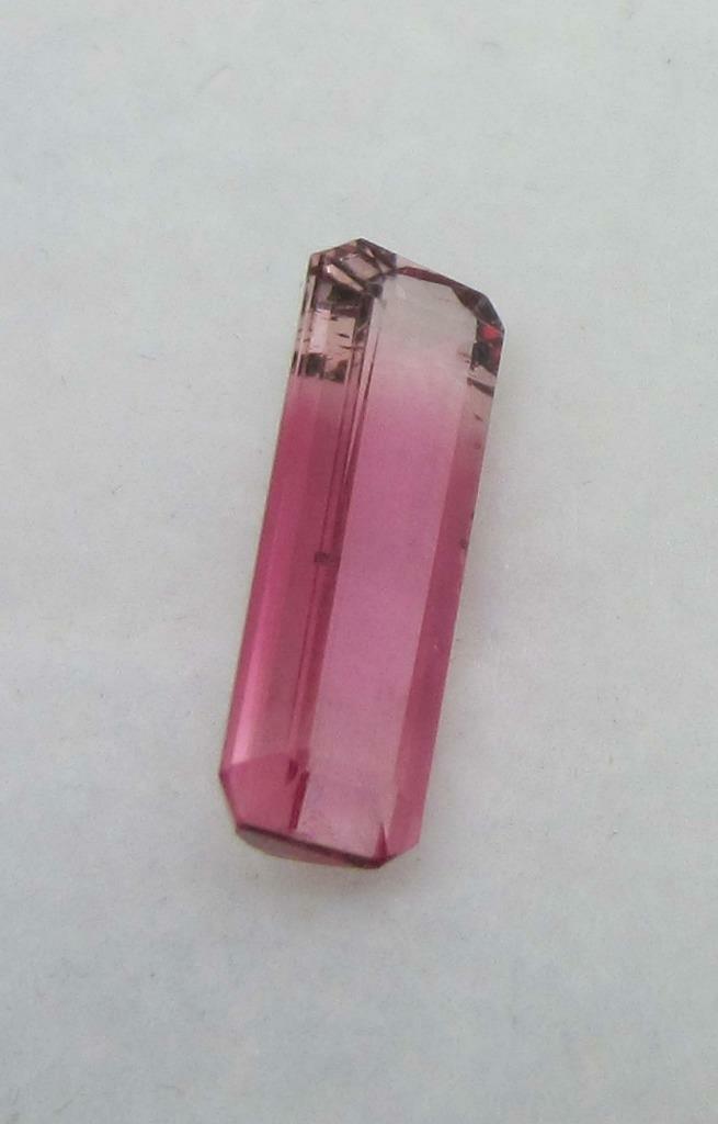 1.5 CARATS RECTANGULAR OCTAGON BI-COLOR PINK TOURMALINE GEMSTONE- BCT-0018