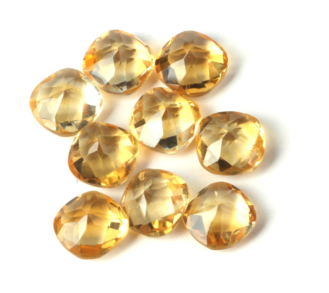 Natural Citrine Cushion Cut Faceted Loose Gemstone For Making All Type Jewelry