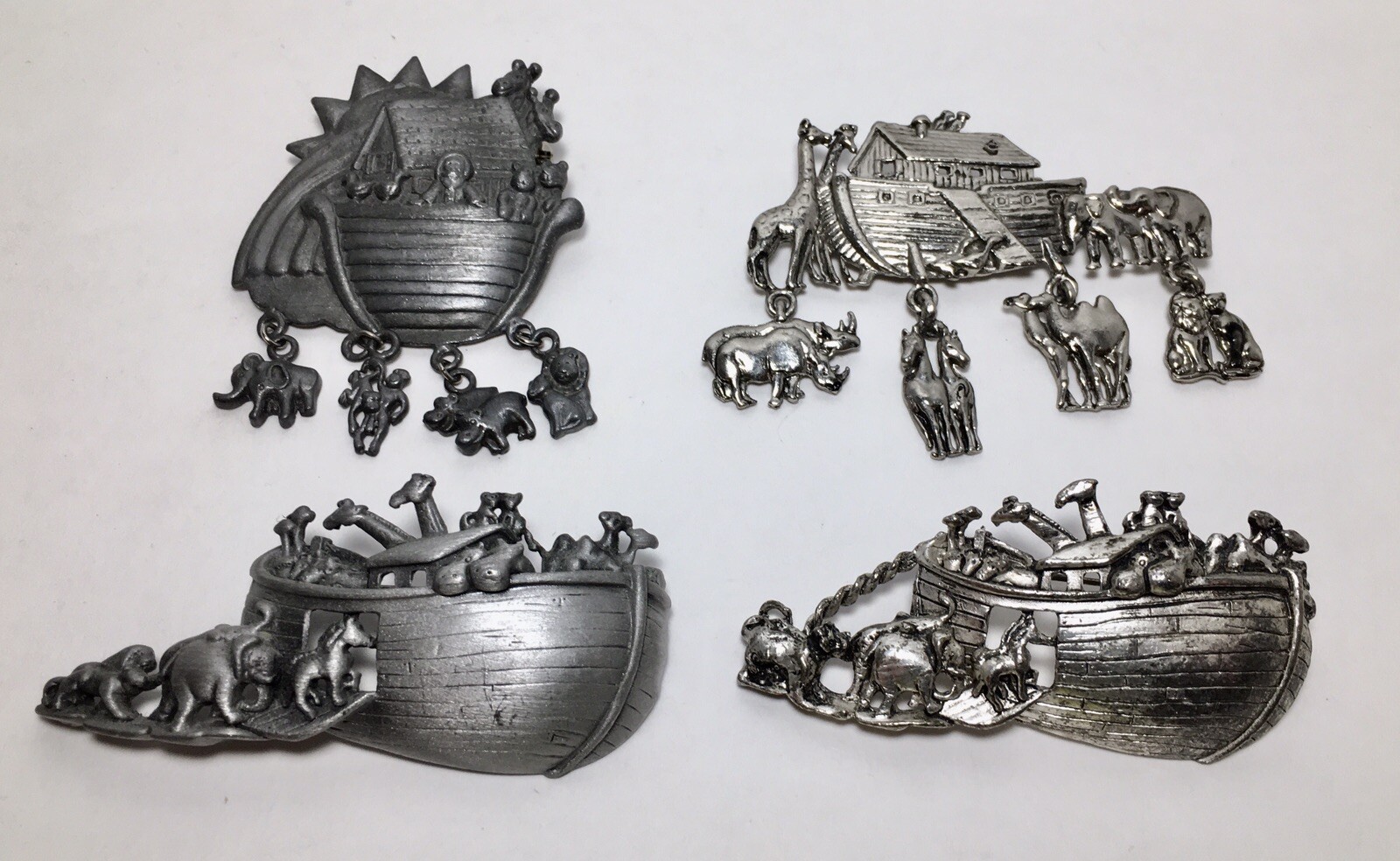 Noahs Ark Brooches Lot Of 4
