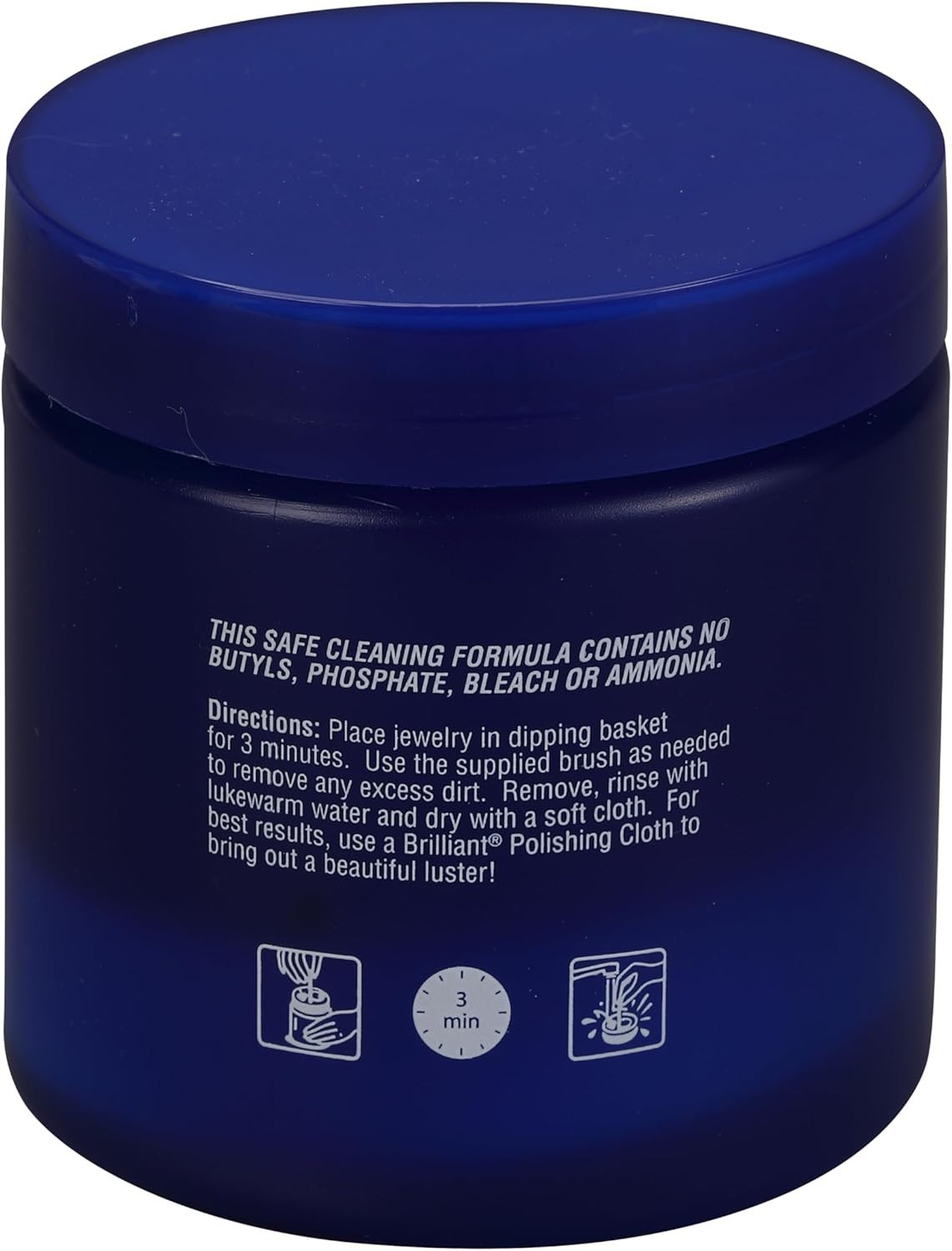 Quick & Easy Jewelry Cleaner 8oz – Non-Toxic, Ammonia-Free with Brush and Basket