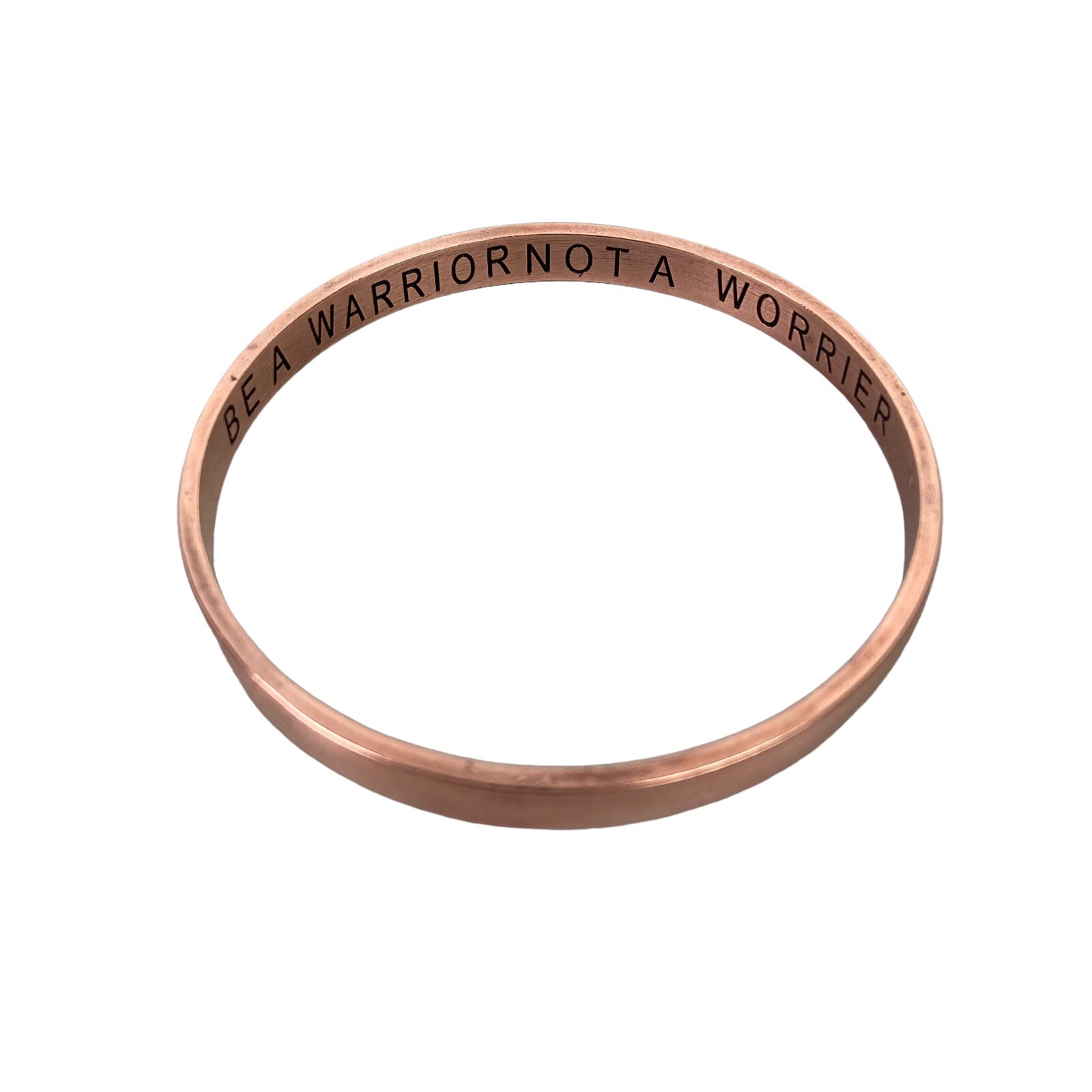 Copper Arthritis Relief Bracelet. “BE A WARRIOR NOT A WORRIOR” 2.5″ Diam 7.5″