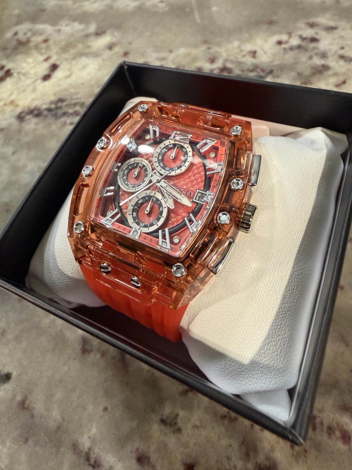Invicta S1 Rally / Racing Chronograph Quartz Date Tonneau Watch 44mm