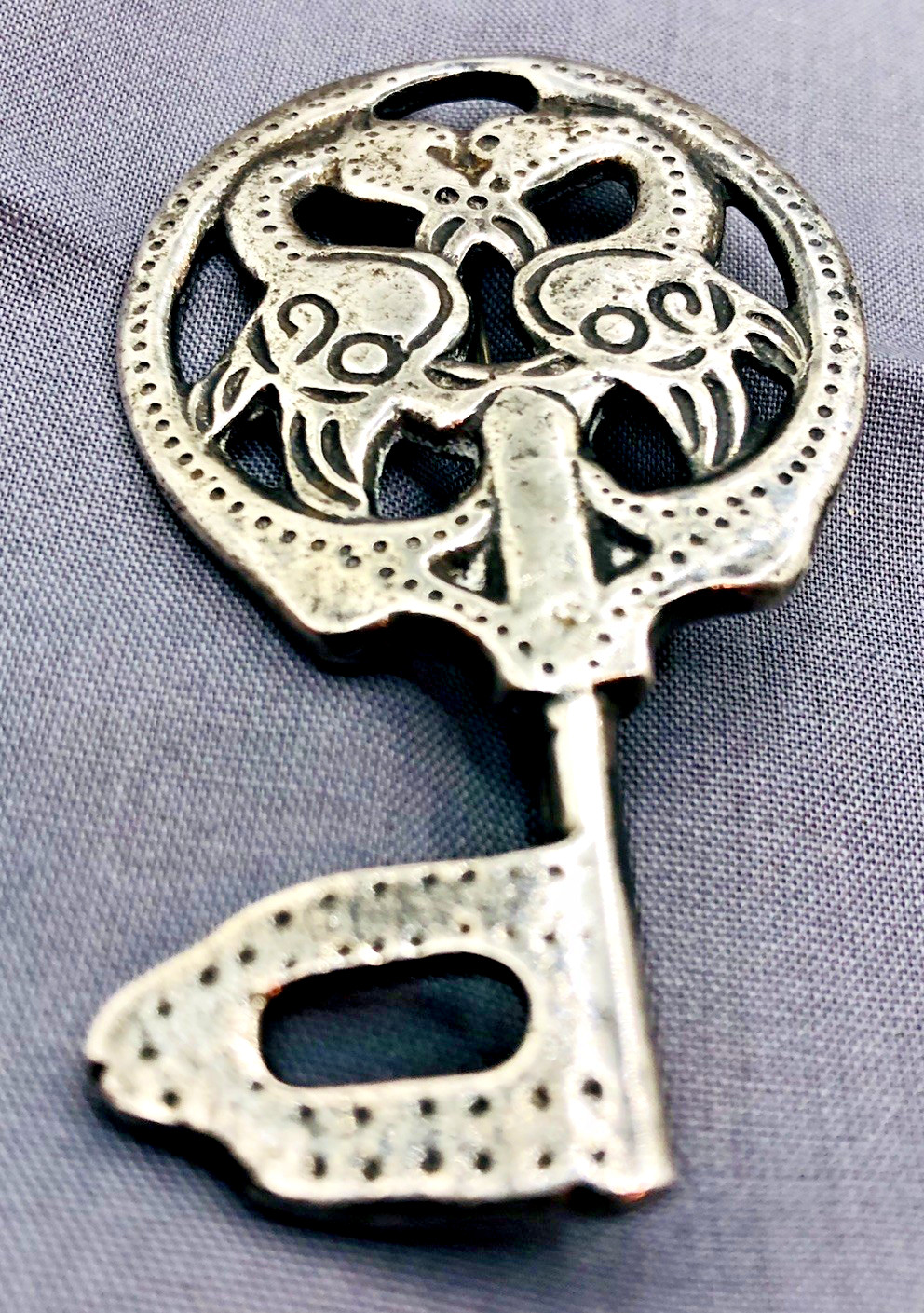Vtg DAVID – ANDERSEN Saga Series Viking Sterling Key Brooch -Design from 900 AD