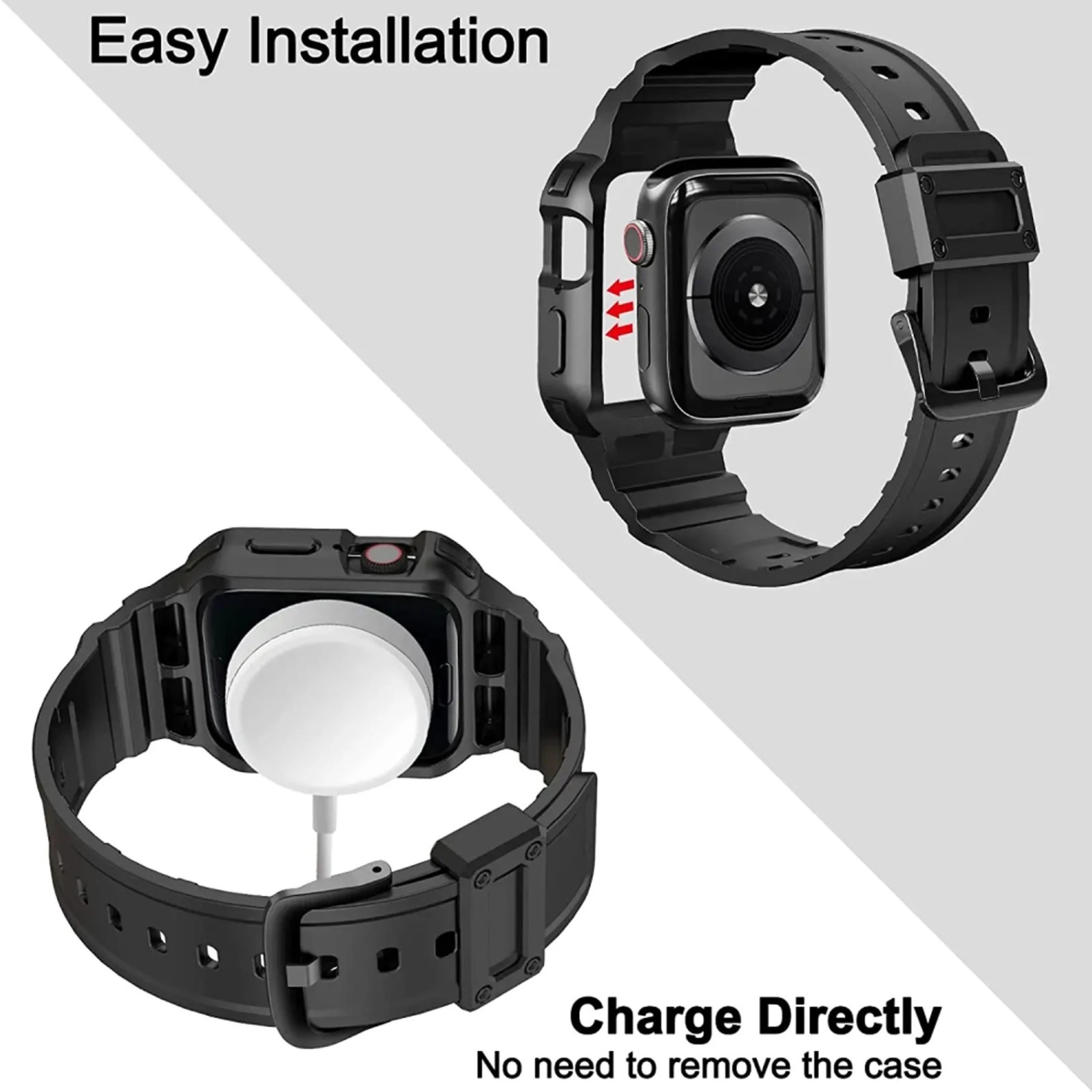 Rugged Apple Watch Band Bumper Case Cover Strap Iwatch SE 9 8 7 6 5 4 3 2