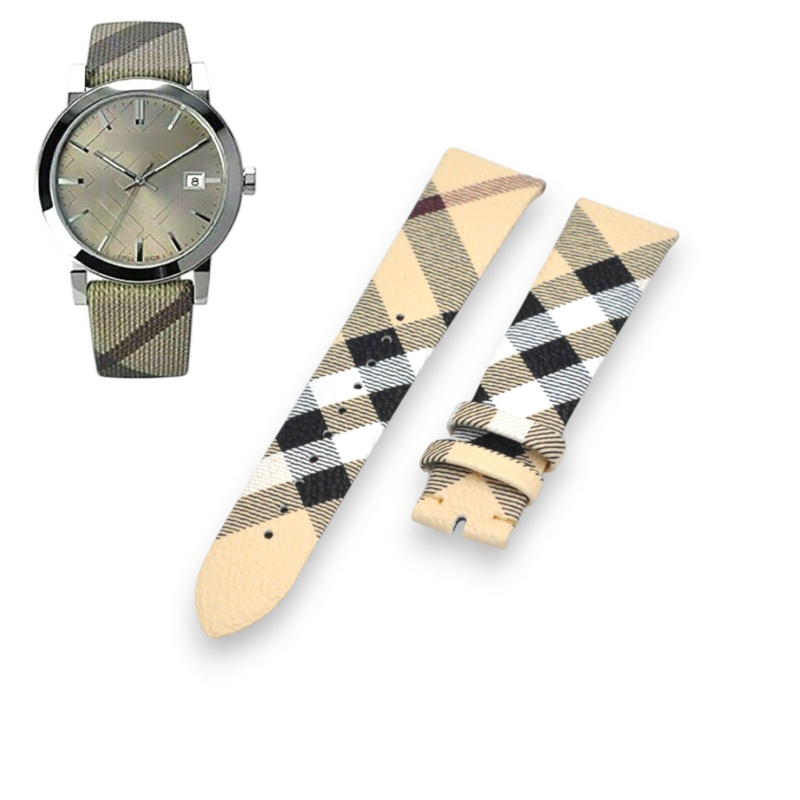 BU9023 20mm Leather Strap For Burberry