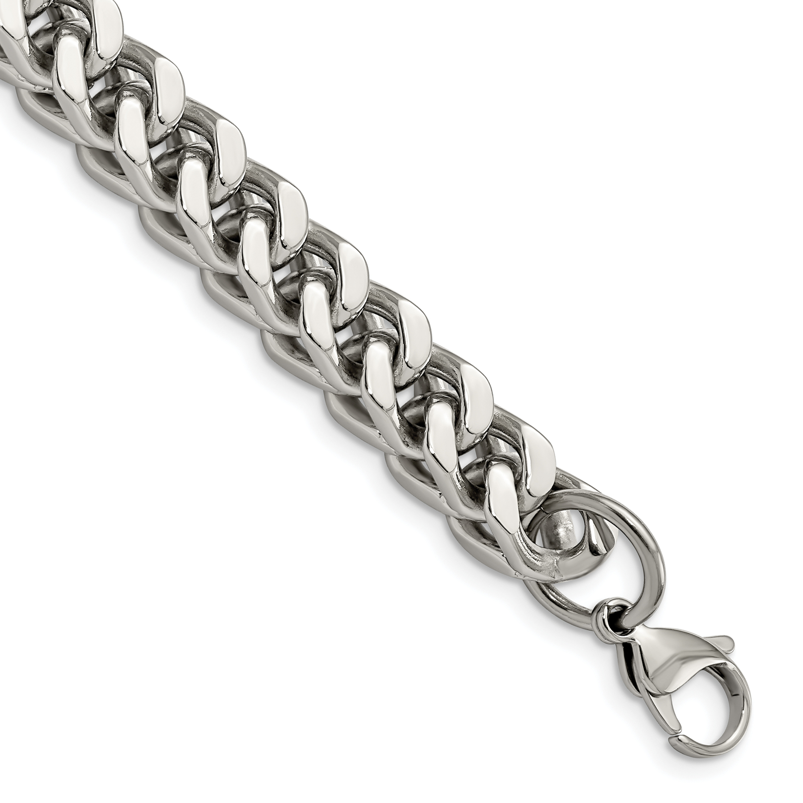 Chisel Stainless Steel Polished 9.5 inch Heavy Wheat Bracelet SRB825