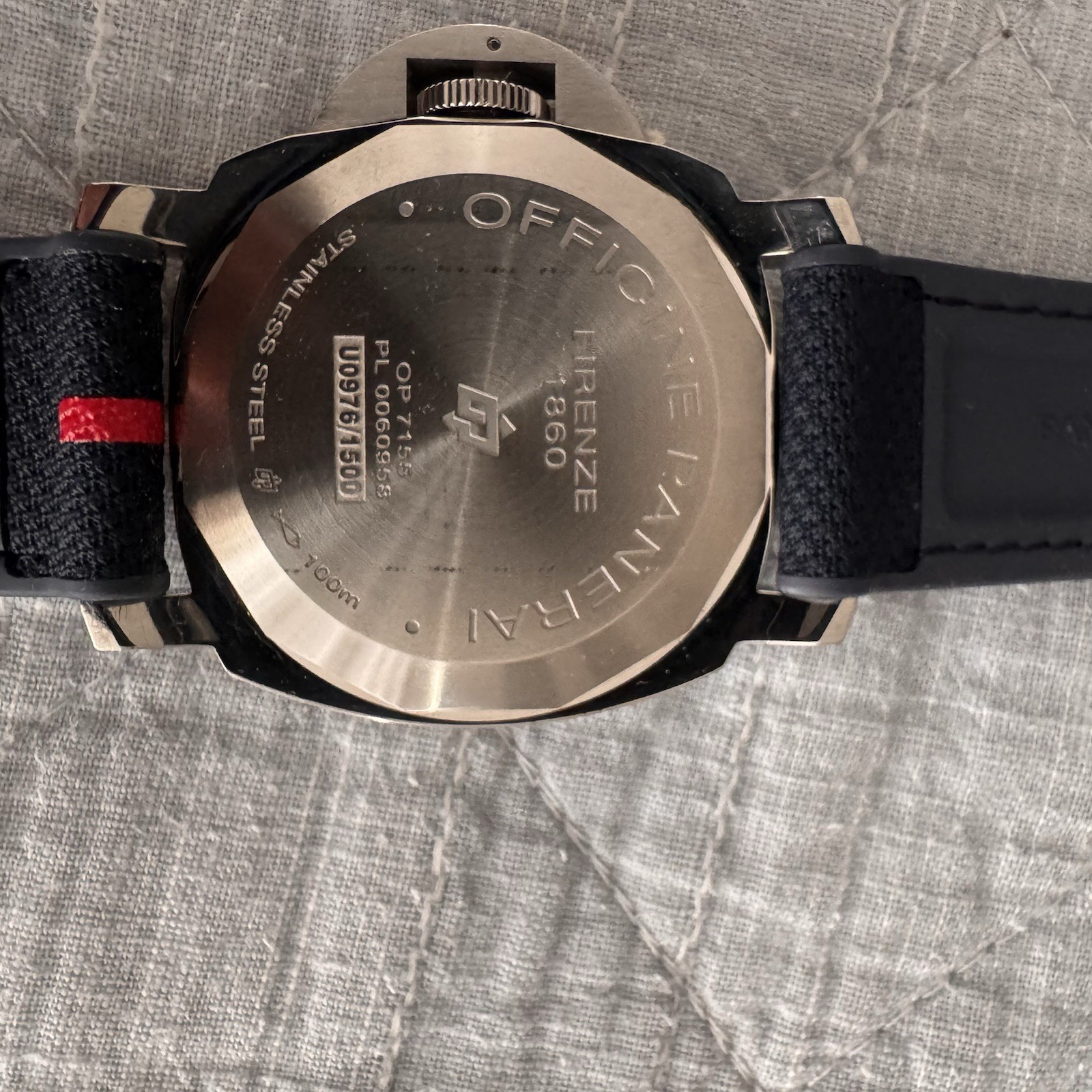Panerai Luminor Silver Men’s Watch PAM00777 Automatic Black Dial 44mm Used