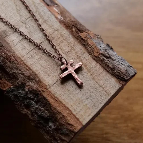 1 Pc Pure Copper Healing Cross Pendant, Ank Locket, Jewelry, Spiritual Kriya