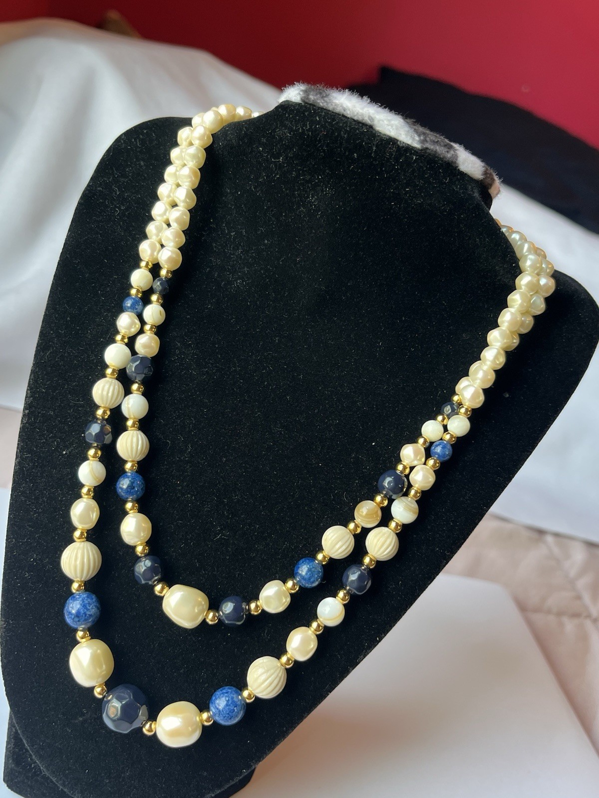Liz Claiborne vintage double-strand necklace