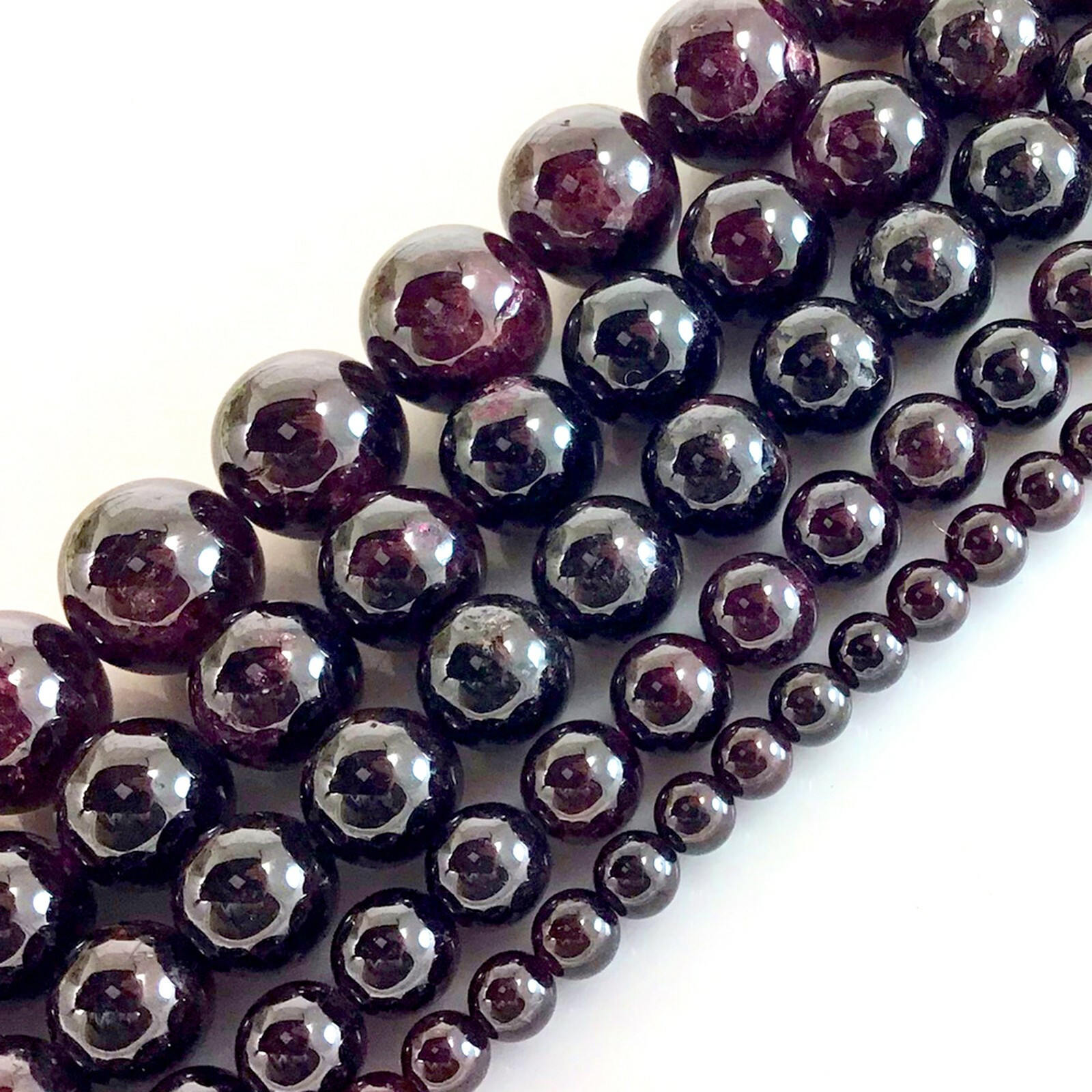 Birthstone Gemstone Garnet Round Loose Beads Spacer 15″ 4mm 6mm 8mm 10mm 12mm