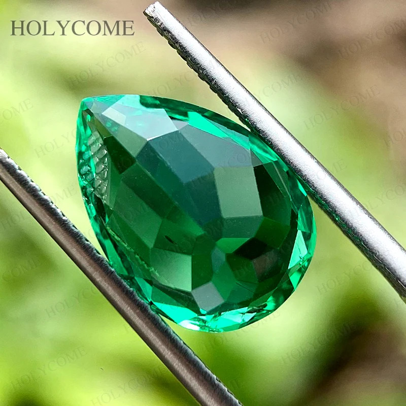 6CT Lab Grown Colombia Emerald Pear Selectable AGLCertificate Sparkling Gemstone