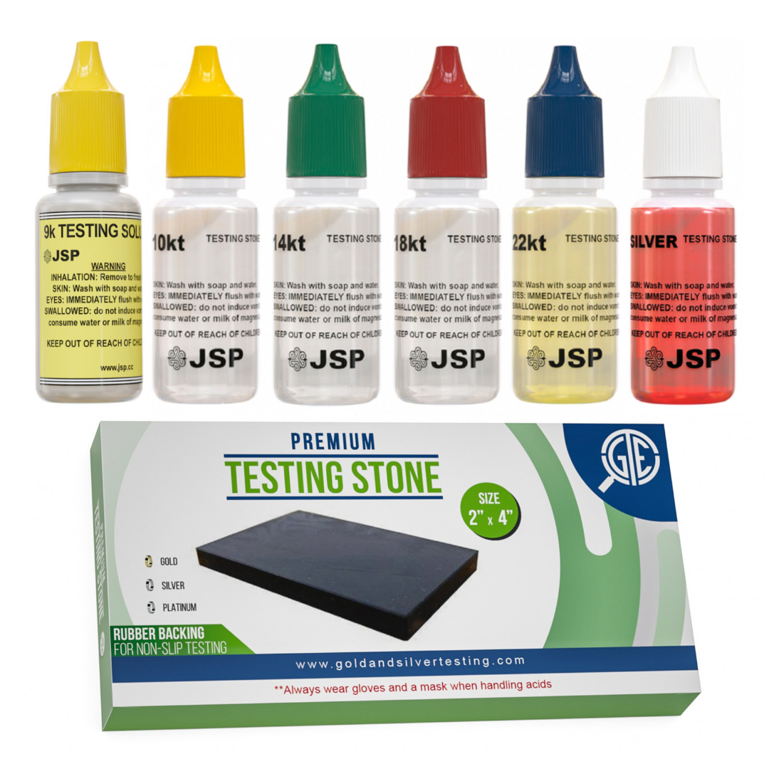 Gold Silver Testing Kit 9k 10k 14k 18k 22k 24k Solution Acid Test Jewelry Tester
