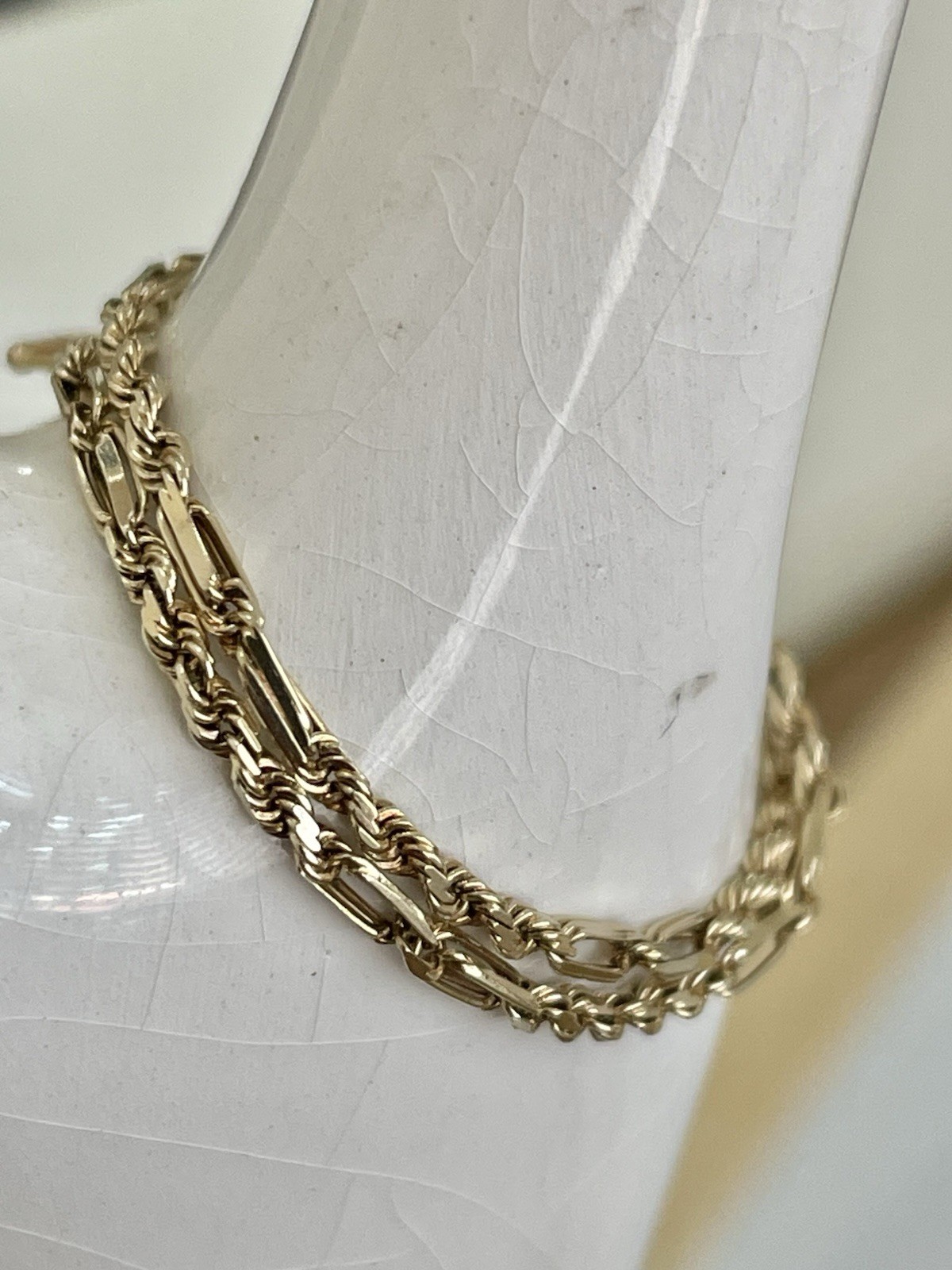 14k Yellow Gold Milano Rope Link Chain Bracelet,