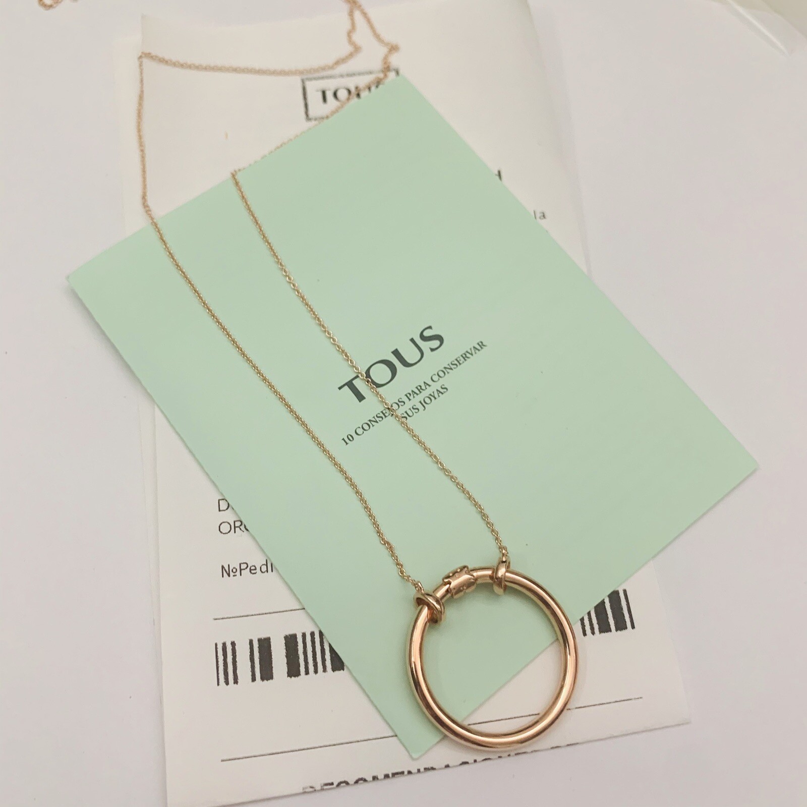 712342550 Authentic Brand New Tous Vermeil Big 90 Cm HOLD Necklace