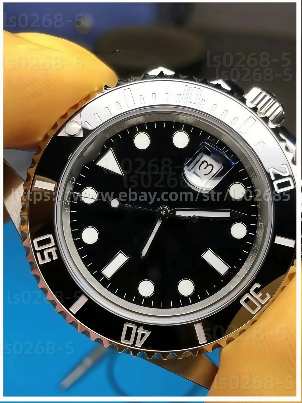 DIY 41MM SET for 3235 watch case + dial + hands + Stainless