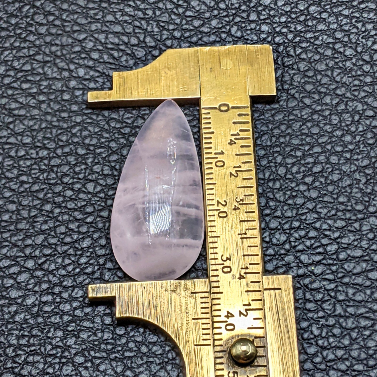 Natural Pink Rose Quartz Long Pear Shape Cabochon Loose Gemstone 33x14mm
