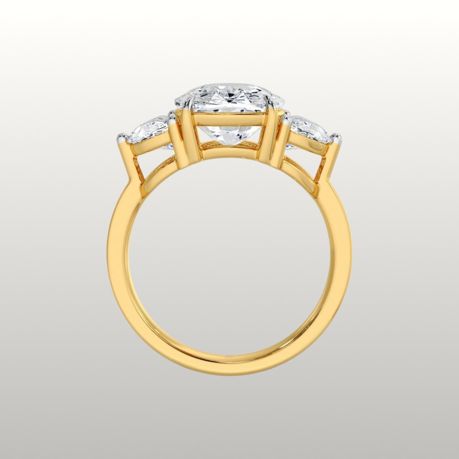 Diamond Wedding Ring 18k Multi Gold IGI Certified Lab Grown 4.50 Ct Cushion Cut