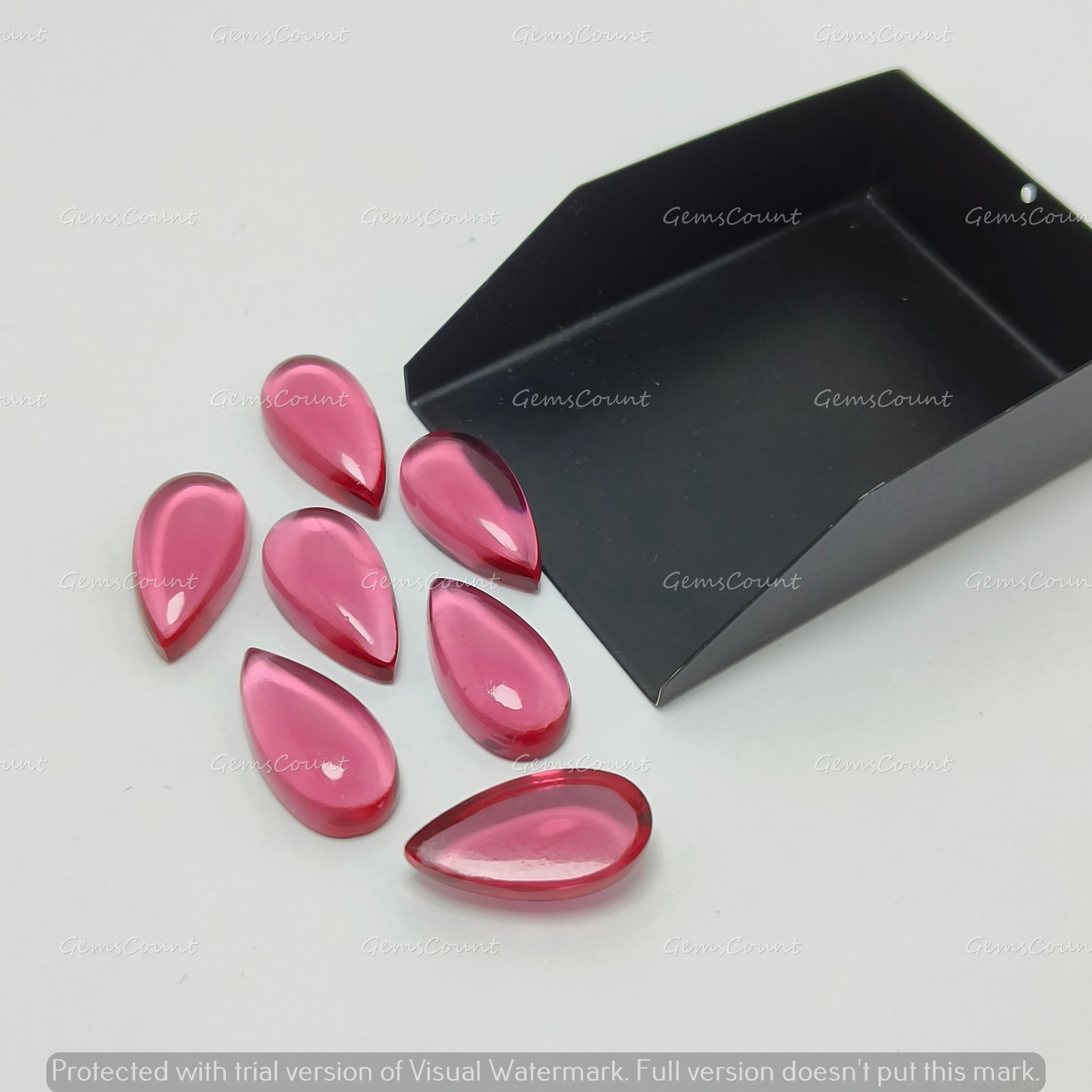 Pink Quartz Long Pear Cabochon Gemstone For Jewelry Making 5x10mm-15x30mm