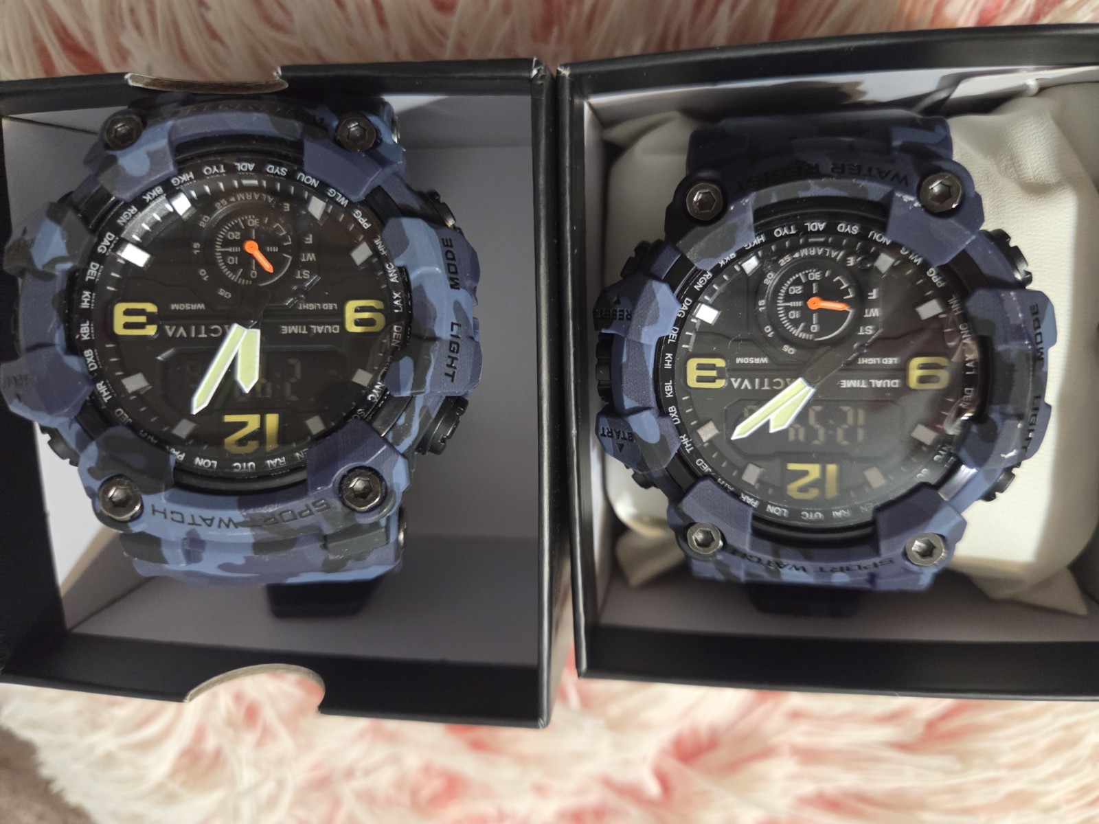 Activa X Invicta BlackOps Digital Men’s Watch 56mm,Camouflage,Blue (ACW1637-003)