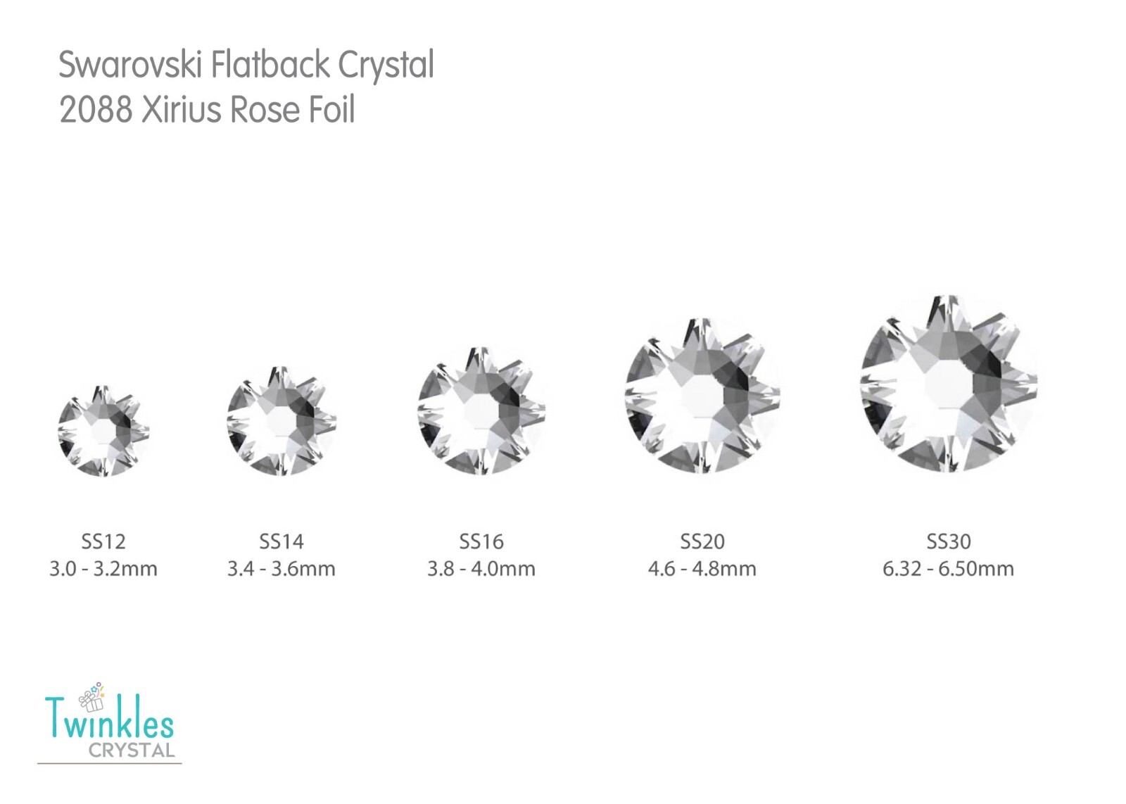 Factory Pack 2058/2088 – Swarovski FlatBack Crystal Foil Rhinestone
