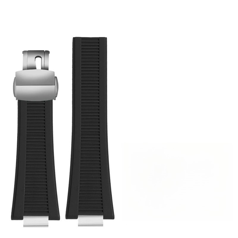 25*13mm Soft Silicone Strap for Patek Philippe Nautilus Black/Brown/Gray/Green