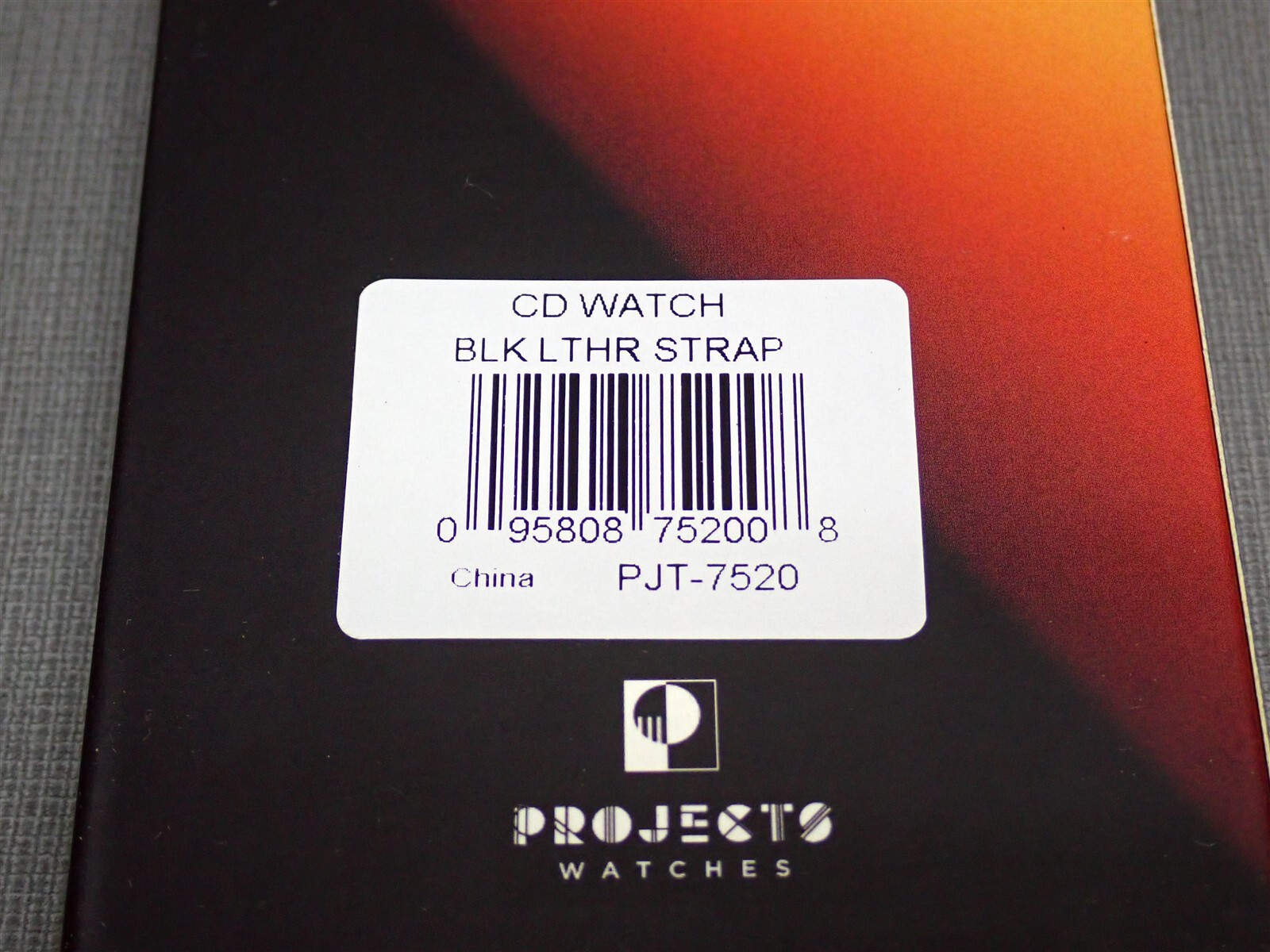 NEW Projects Watches PJT-7520 CD Watch 40mm Black Leather Strap Watch