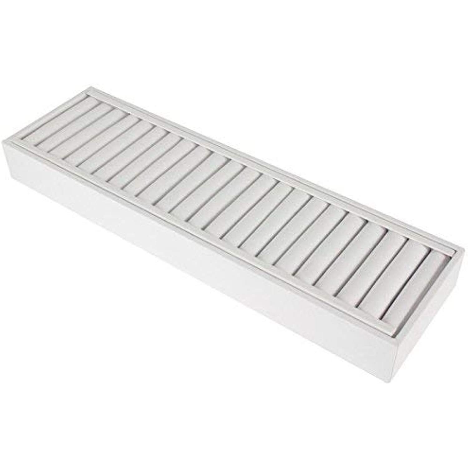 White Bangle Trays With 21 Slot Inserts For Jewelry Display by Gems on Display