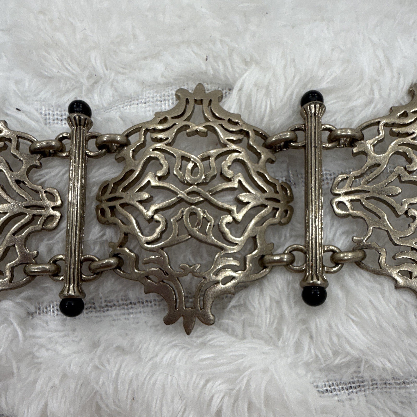 Vintage KCR Silver Tone Oval Link Bracelet – Box Clasp Signed Approx 7 in