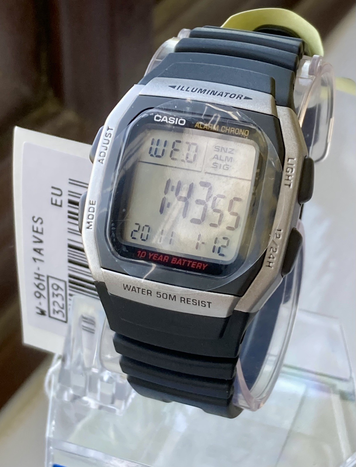 Casio ~ W-96H-1AVES Digital Quartz Watch ~ 10 Year Battery ~ BNIB