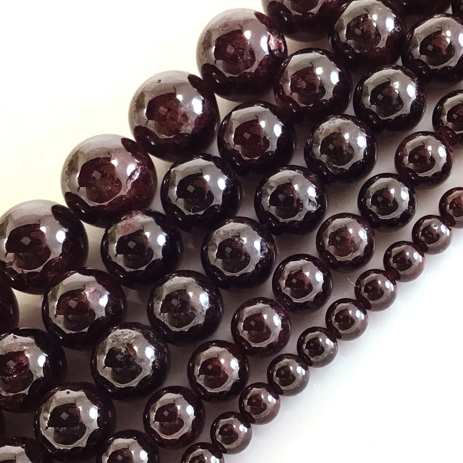 Birthstone Gemstone Garnet Round Loose Beads Spacer 15″ 4mm 6mm 8mm 10mm 12mm