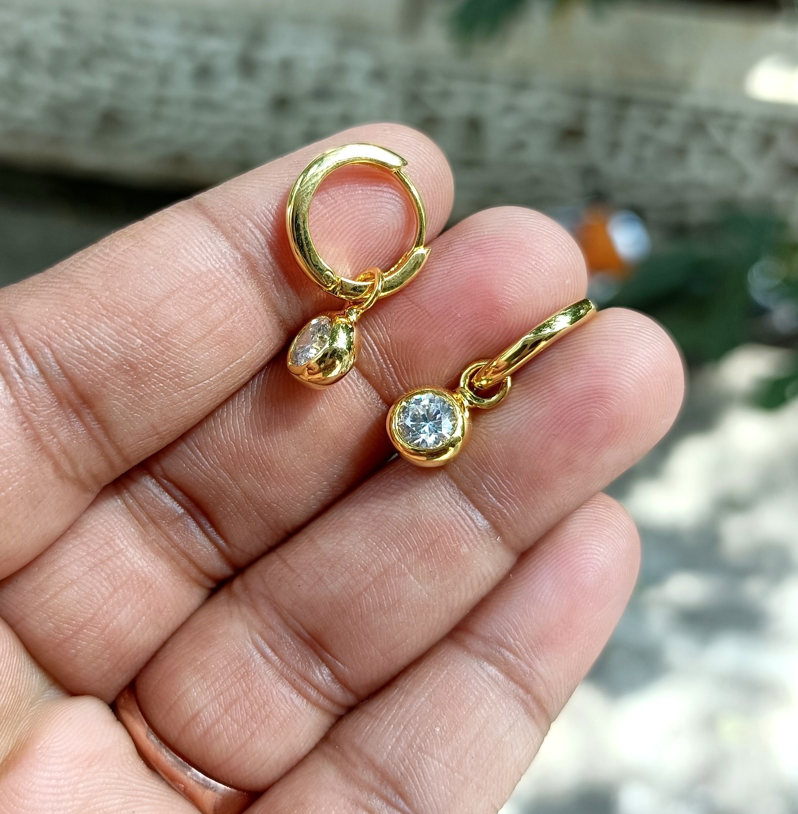 2Ct Round Cut Lab Created Diamond Drop & Dangle Earrings 14k Yellow Gold Plated