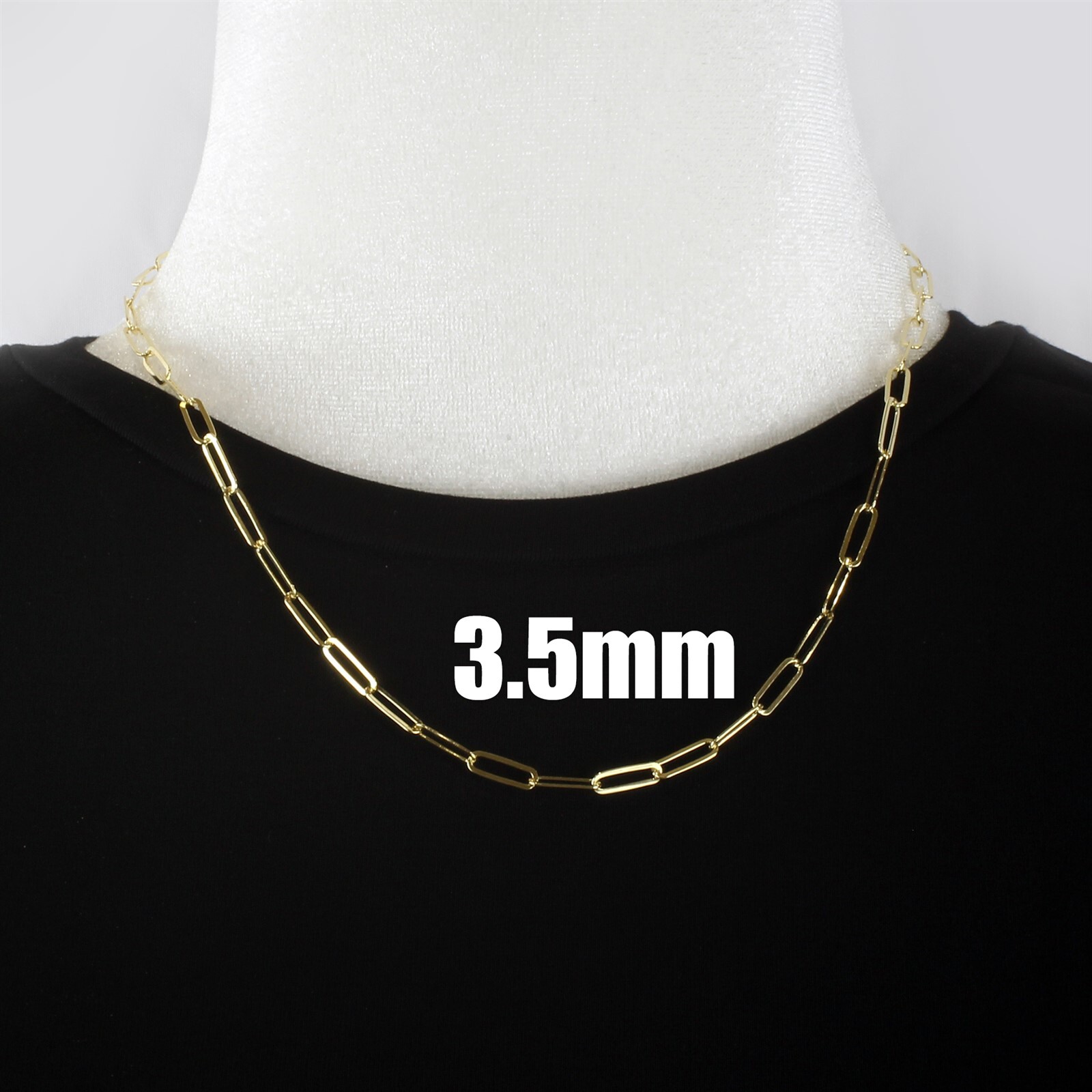 Rhodium 925 Sterling Silver Chic Paper Clip Chain Necklace Guaranteed Genuine