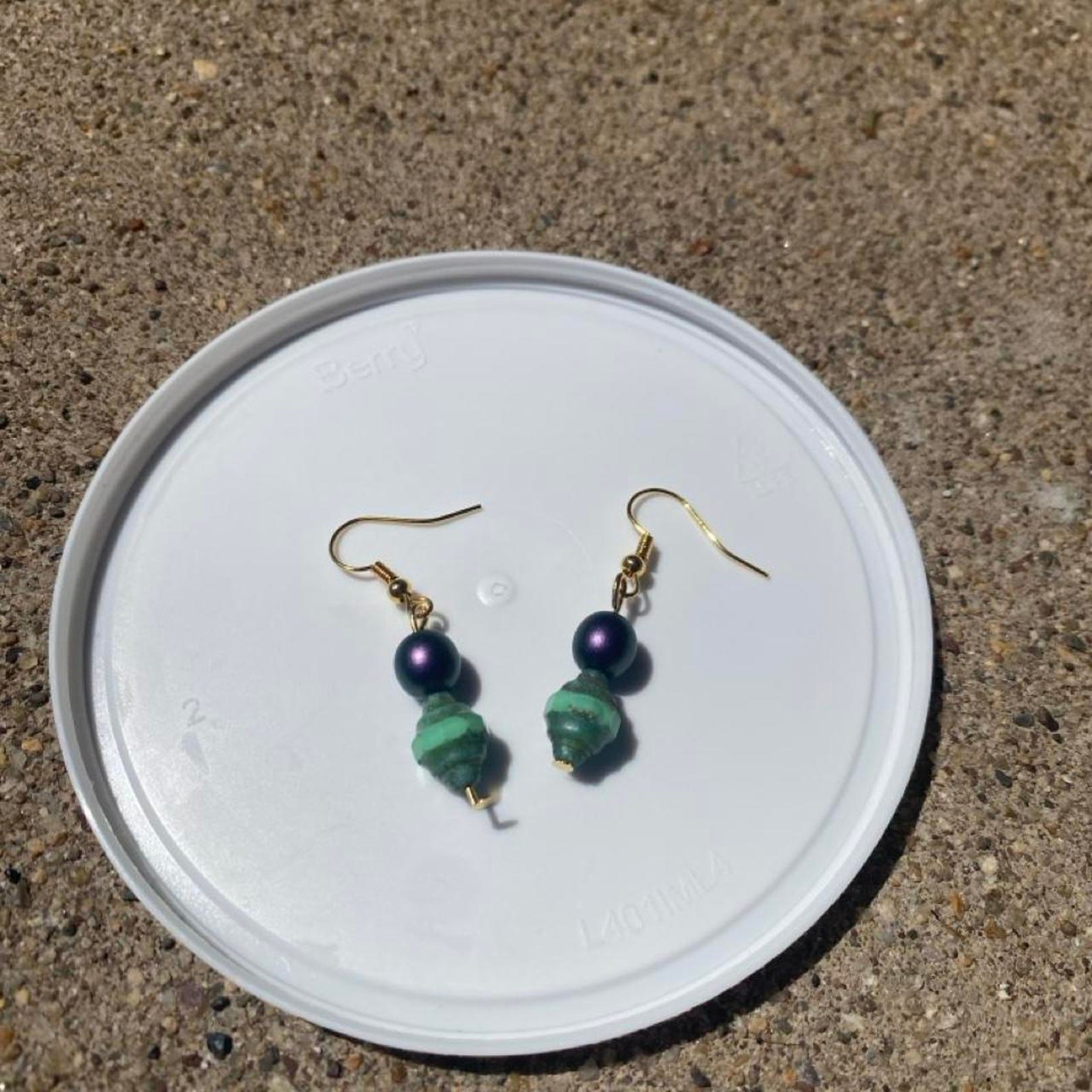 Hypo allergenic hand strung earrings
