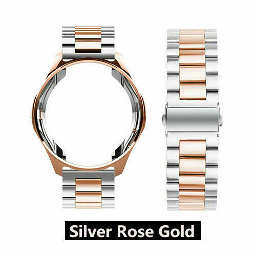 For Samsung Galaxy Watch 4 5 6 7 40/44/45mm Classic Metal Band+Case Cover 42/46