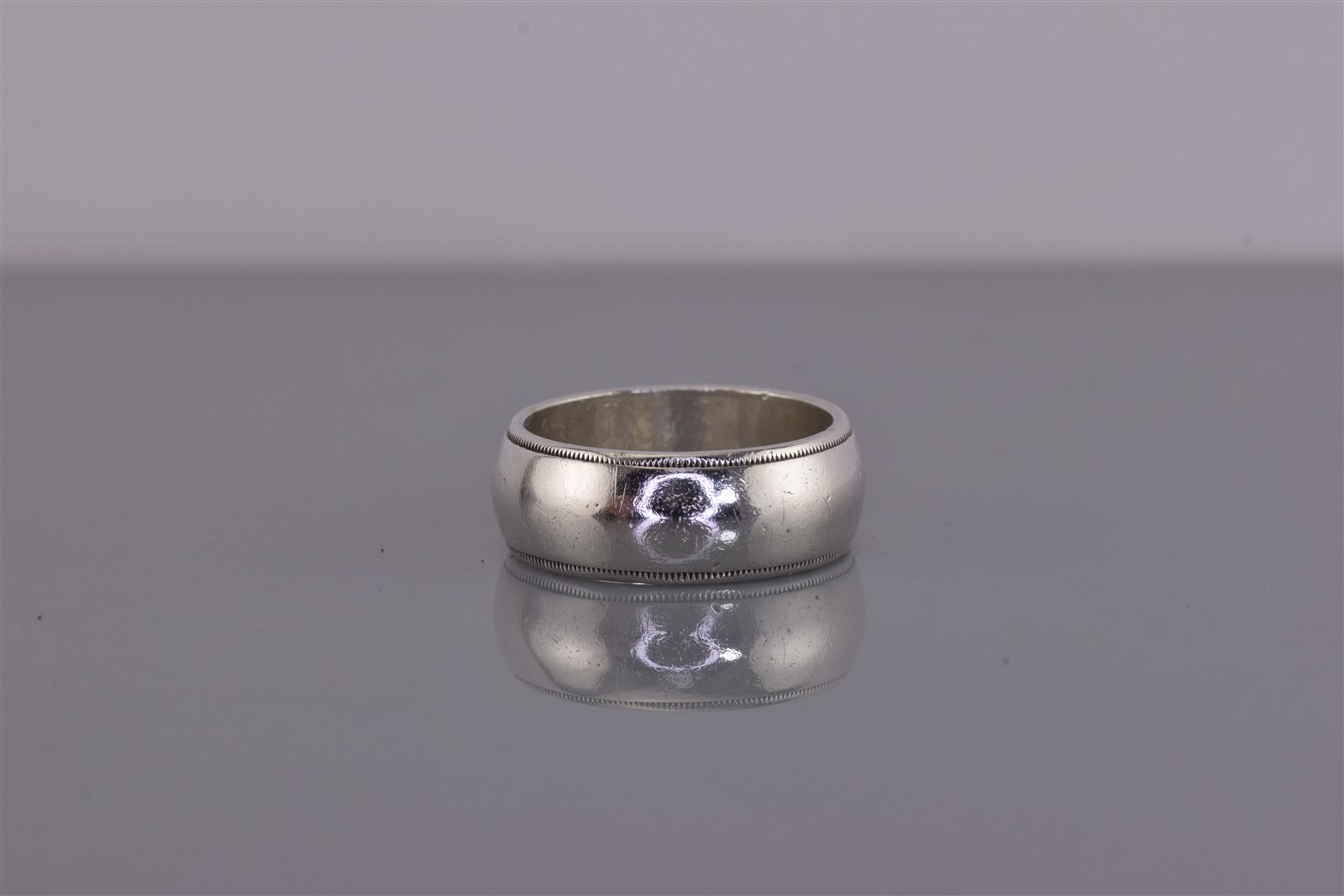 Sterling Silver 7mm Grooved Border Polished Smooth Band Ring 925 Sz: 5
