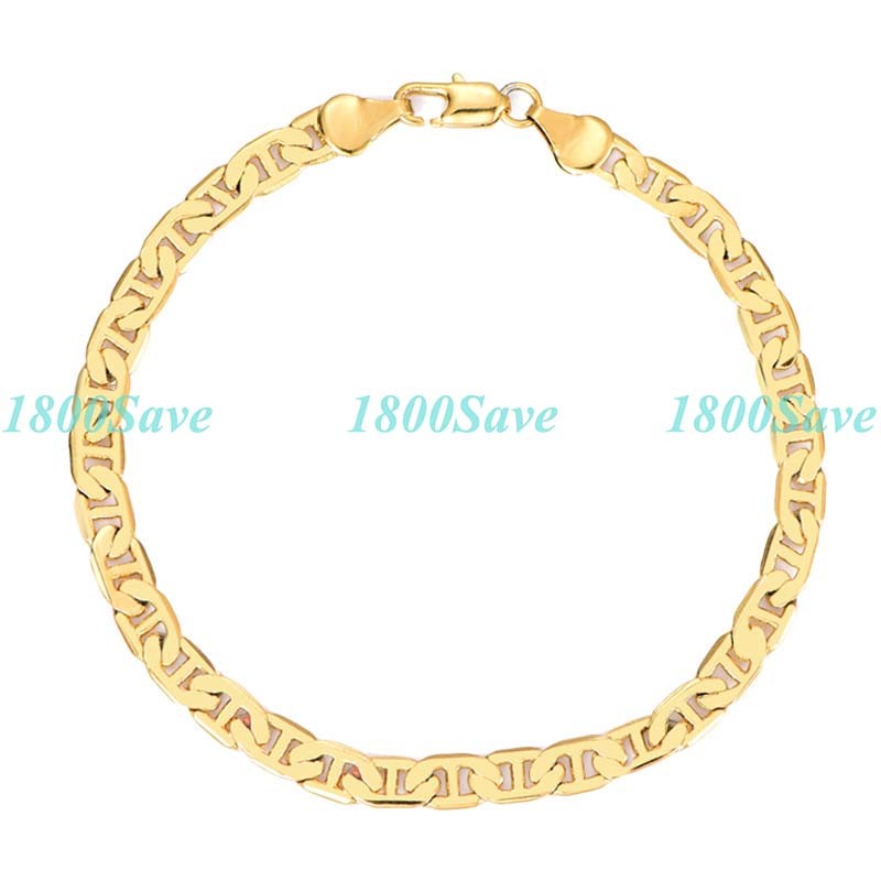 18K Gold Filled Hypoalergenic Mariner Link Anchor Chain Necklace/Bracelet/Anklet